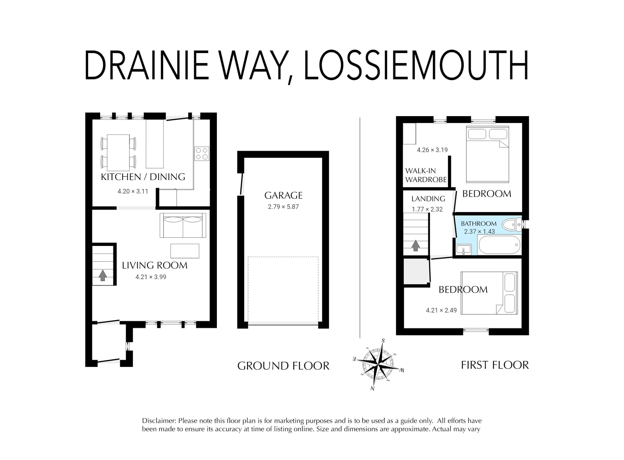 Floor plan of 14 Drainie Way, Lossiemouth, Floor plan