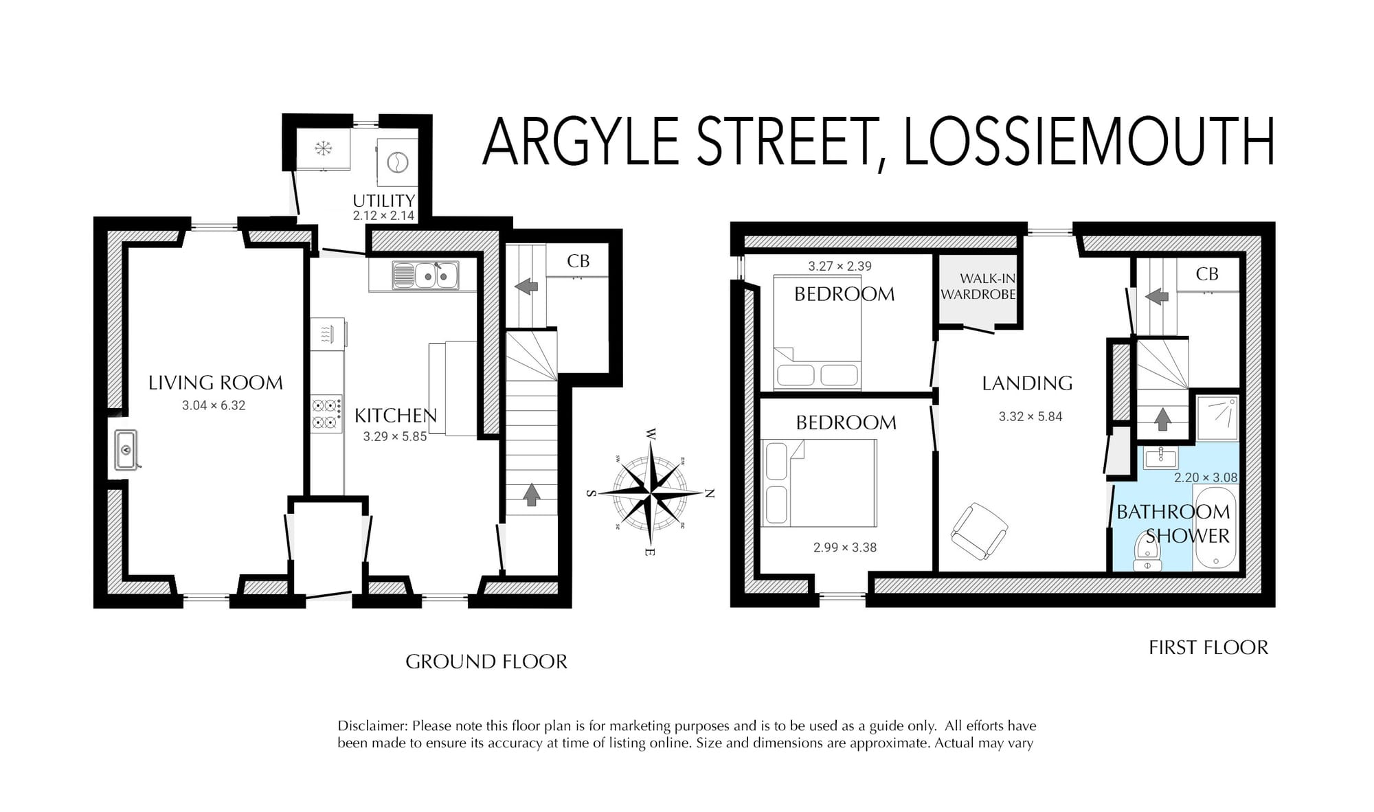 Floor plan of 16 Argyle Street, Lossiemouth, Floor plan