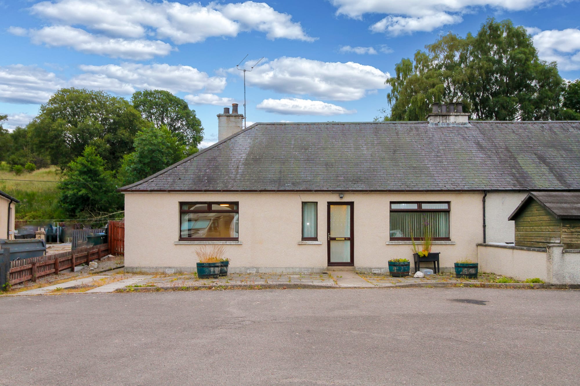Front of the bungalow from the road