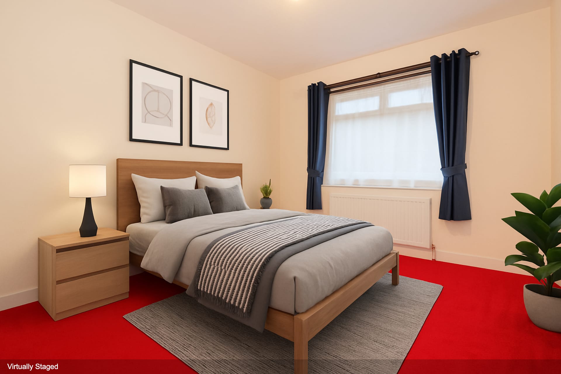Bedroom 3, virtually staged — second view