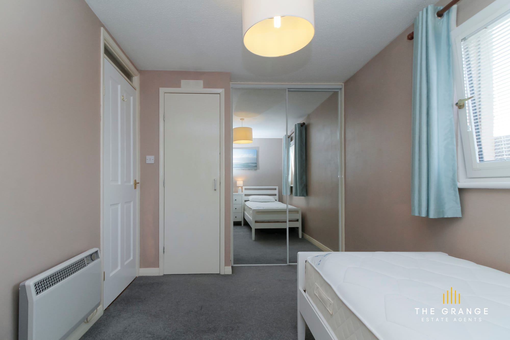 Bedroom 3, with mirrored wardrobes