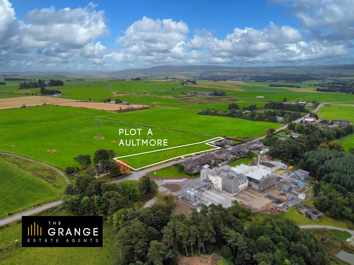Aerial view of the site and surrounding farmland