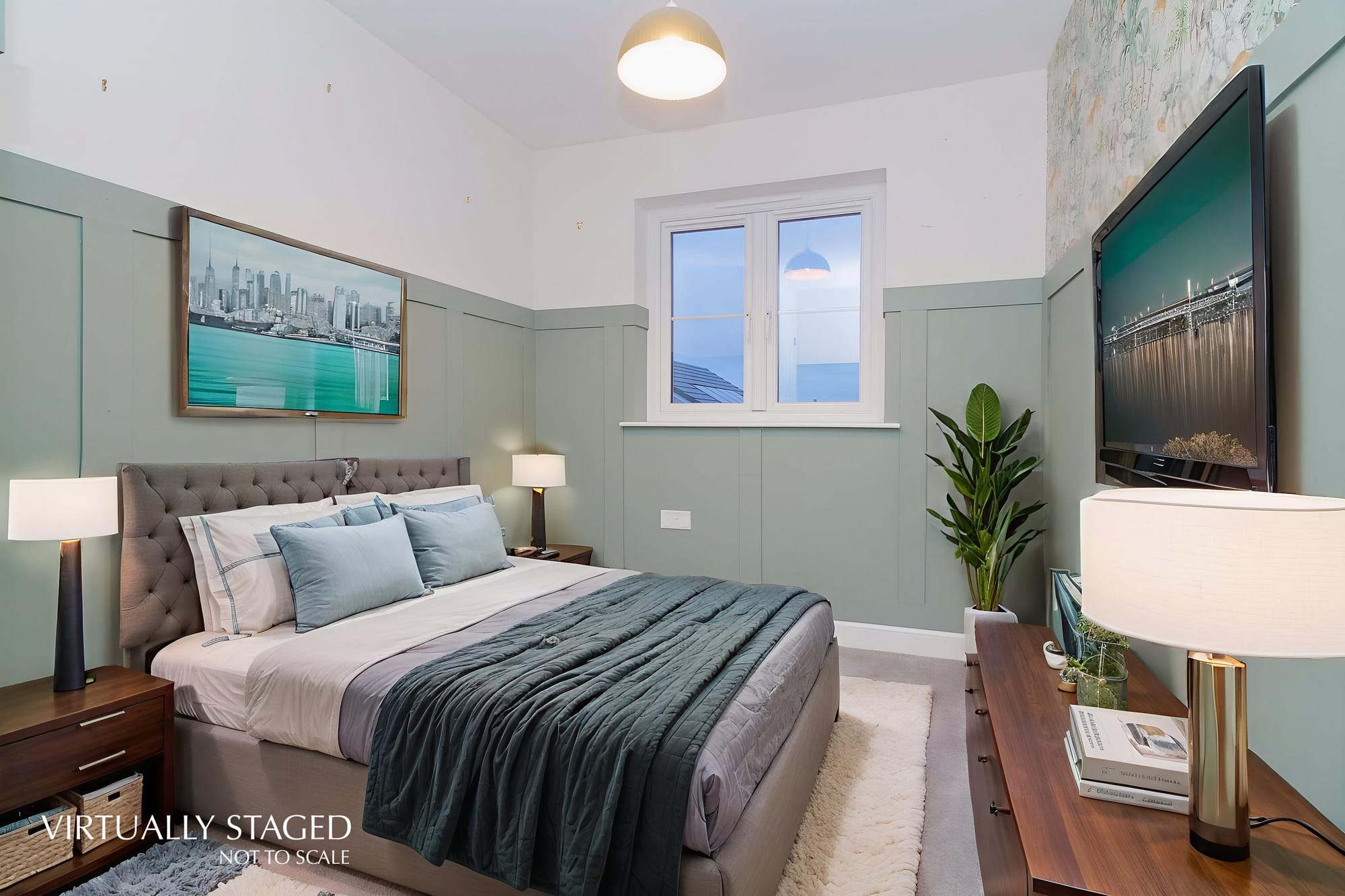 Double bedroom (virtually staged)