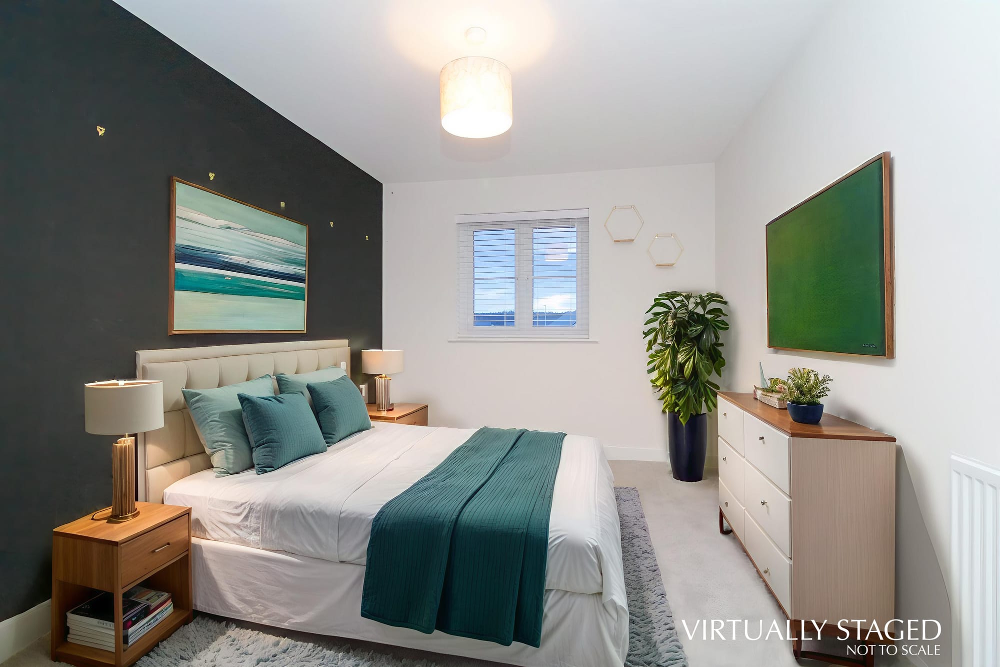 Bedroom (virtually staged)
