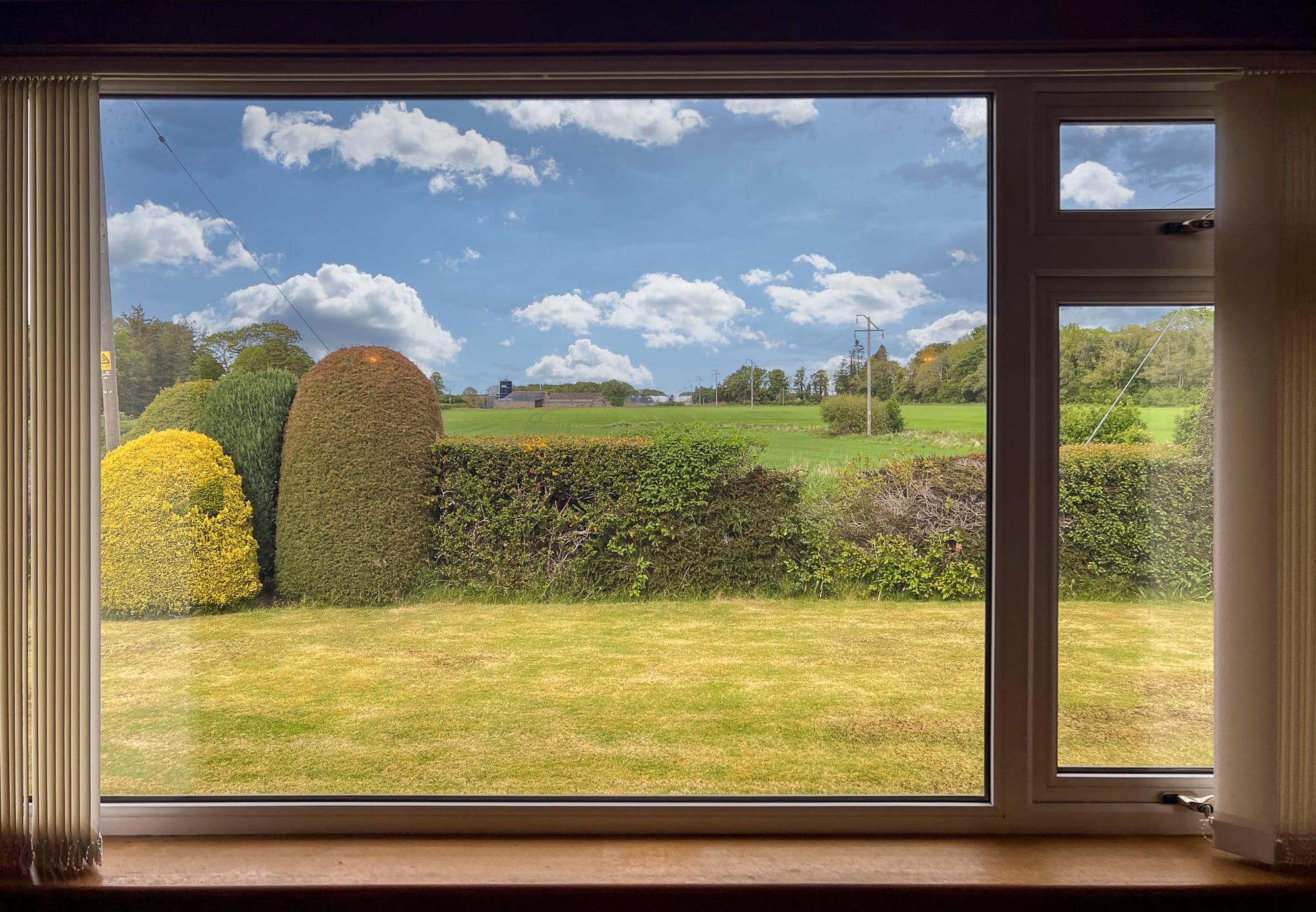 View over the surrounding fields
