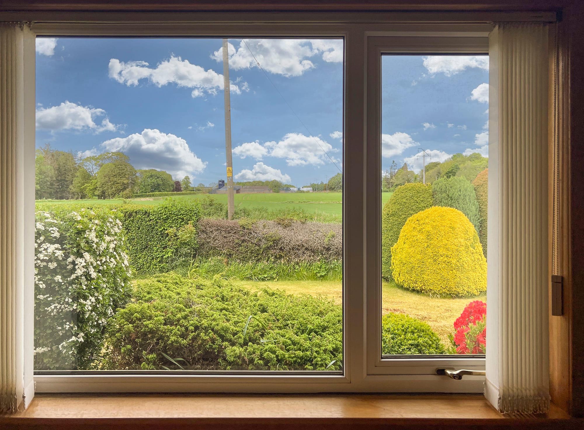 View over the surrounding fields