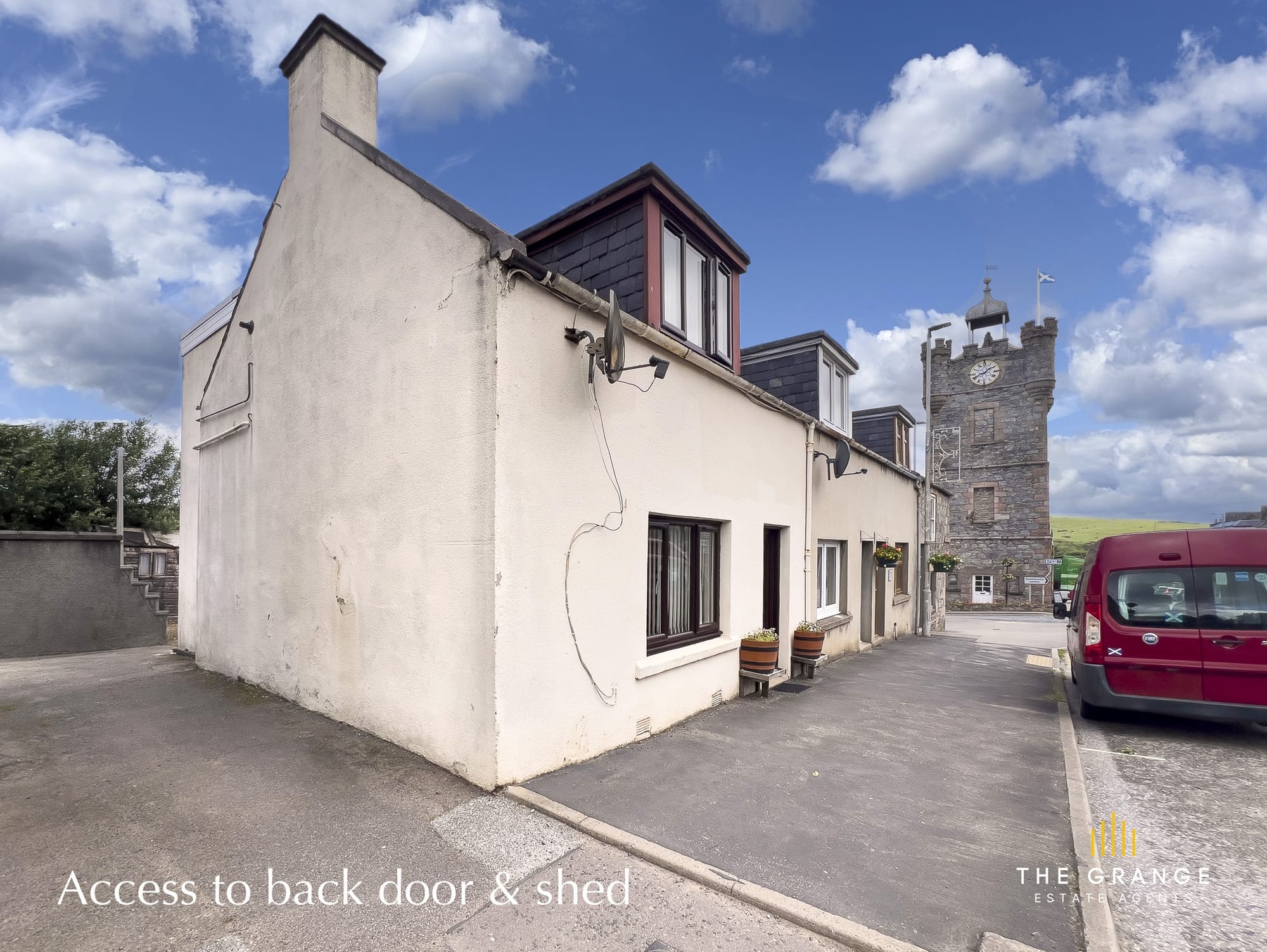 Entrance — access to back door and shed