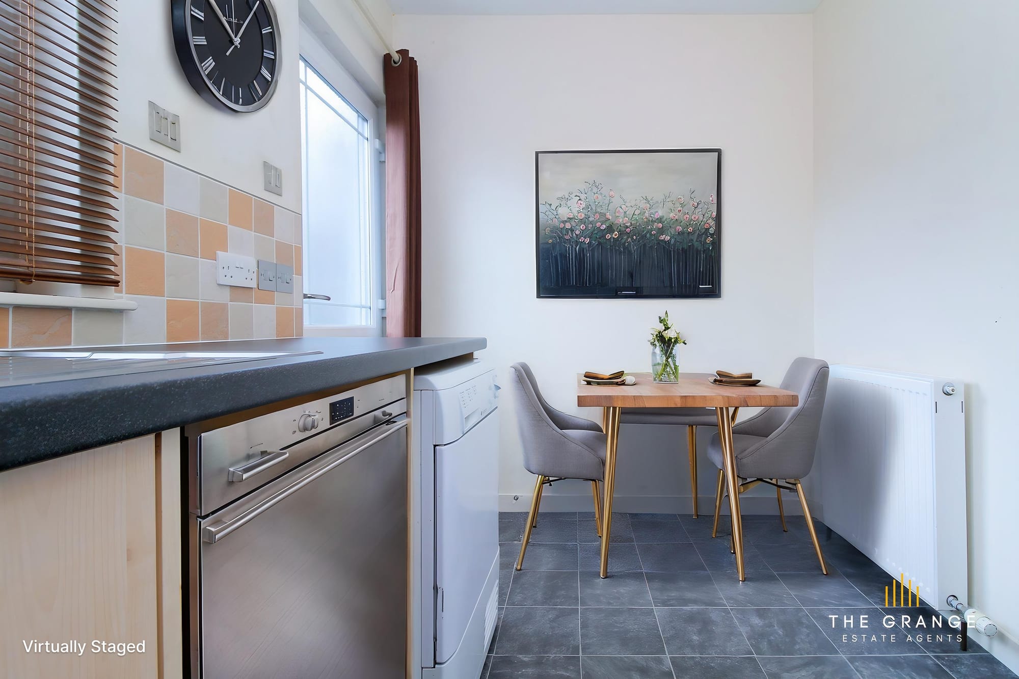 Kitchen, virtually staged — alternate version