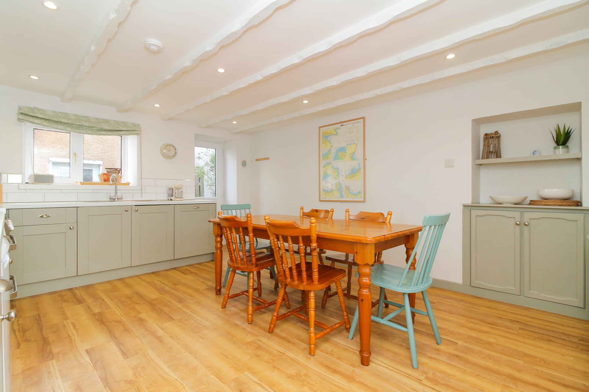 Kitchen and dining room with space for a family table — Dunbar Street, Burghead