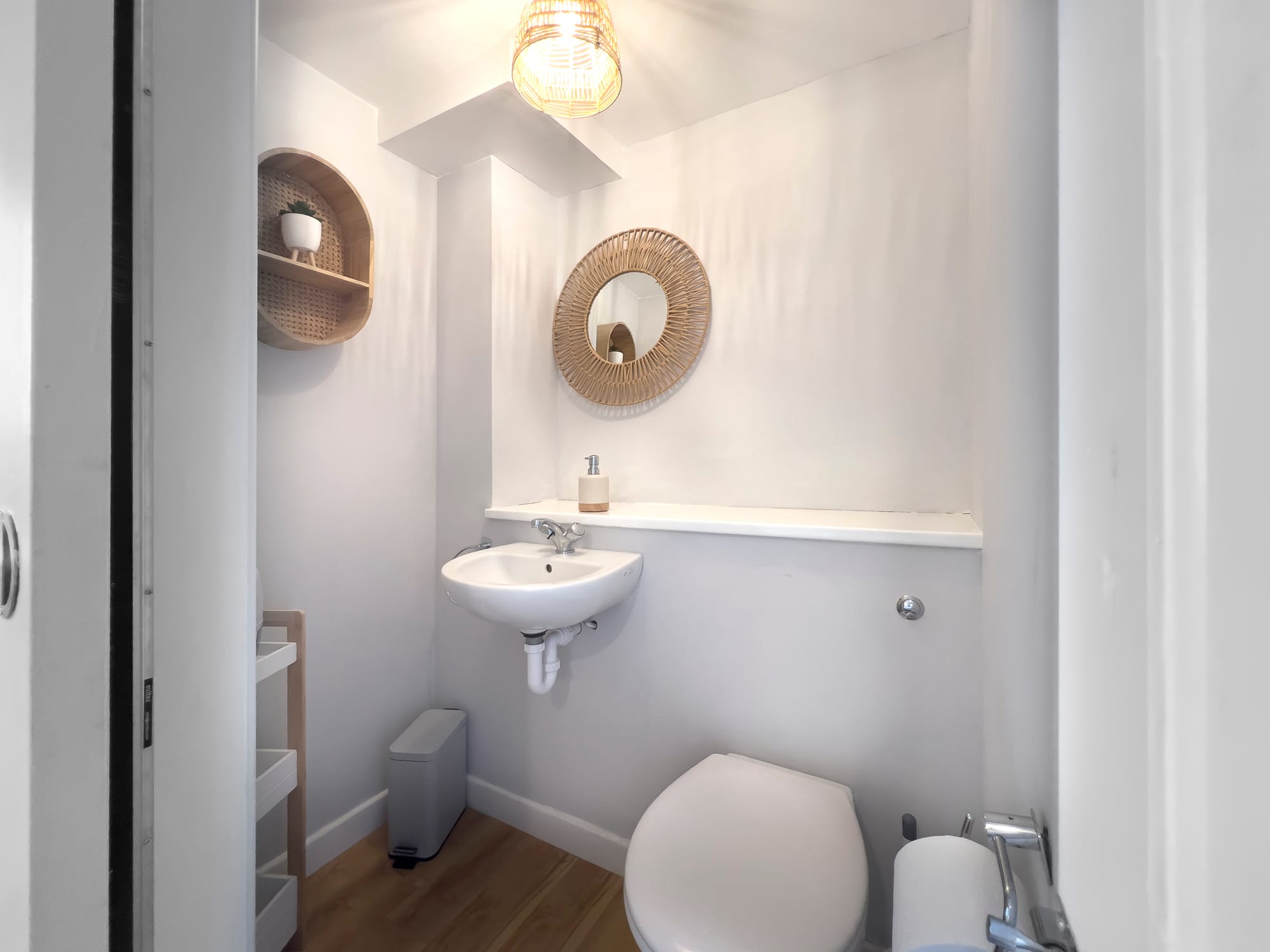 Ground-floor cloakroom with basin and toilet — Dunbar Street, Burghead