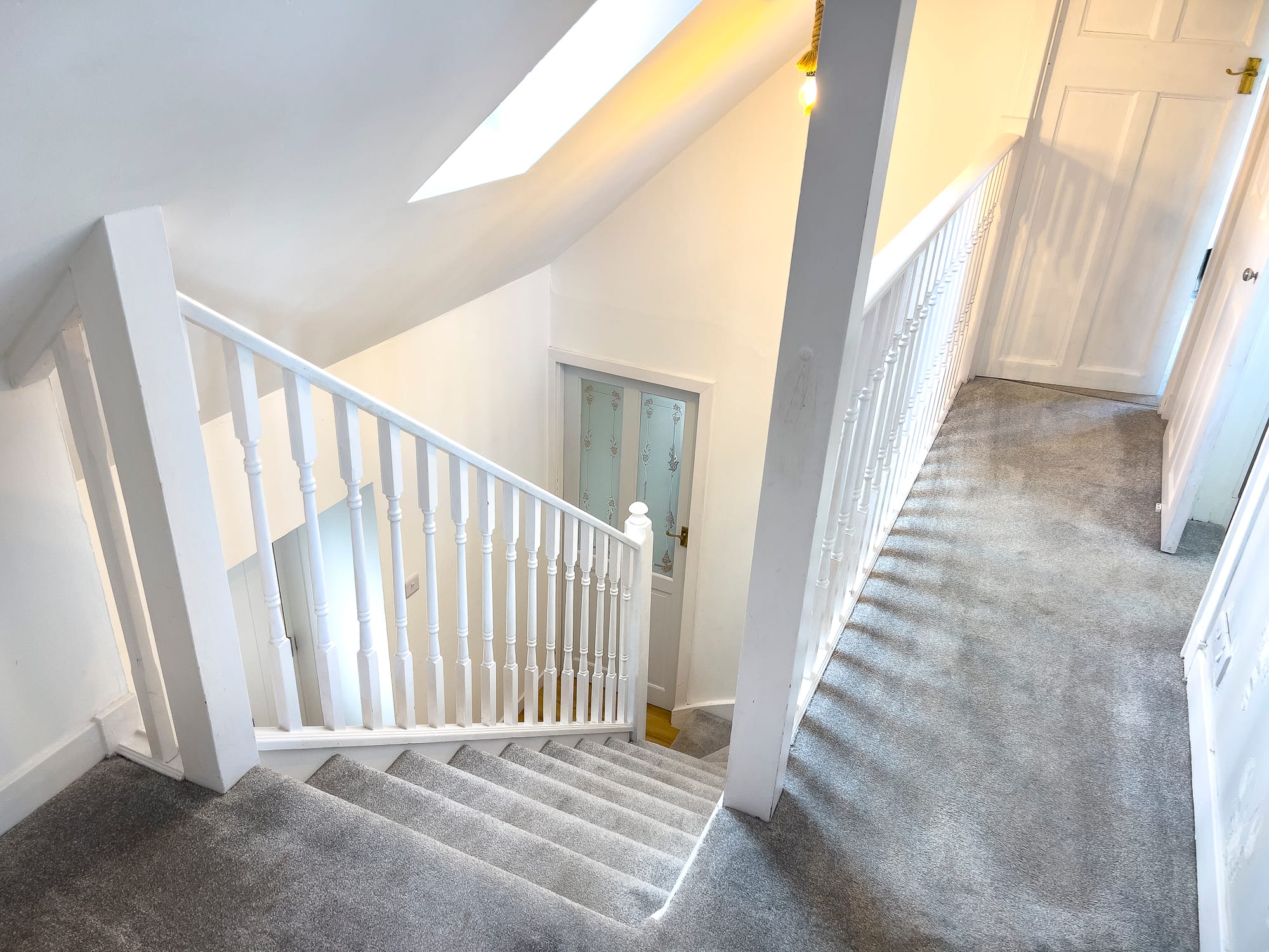 First-floor landing and banister — Dunbar Street, Burghead
