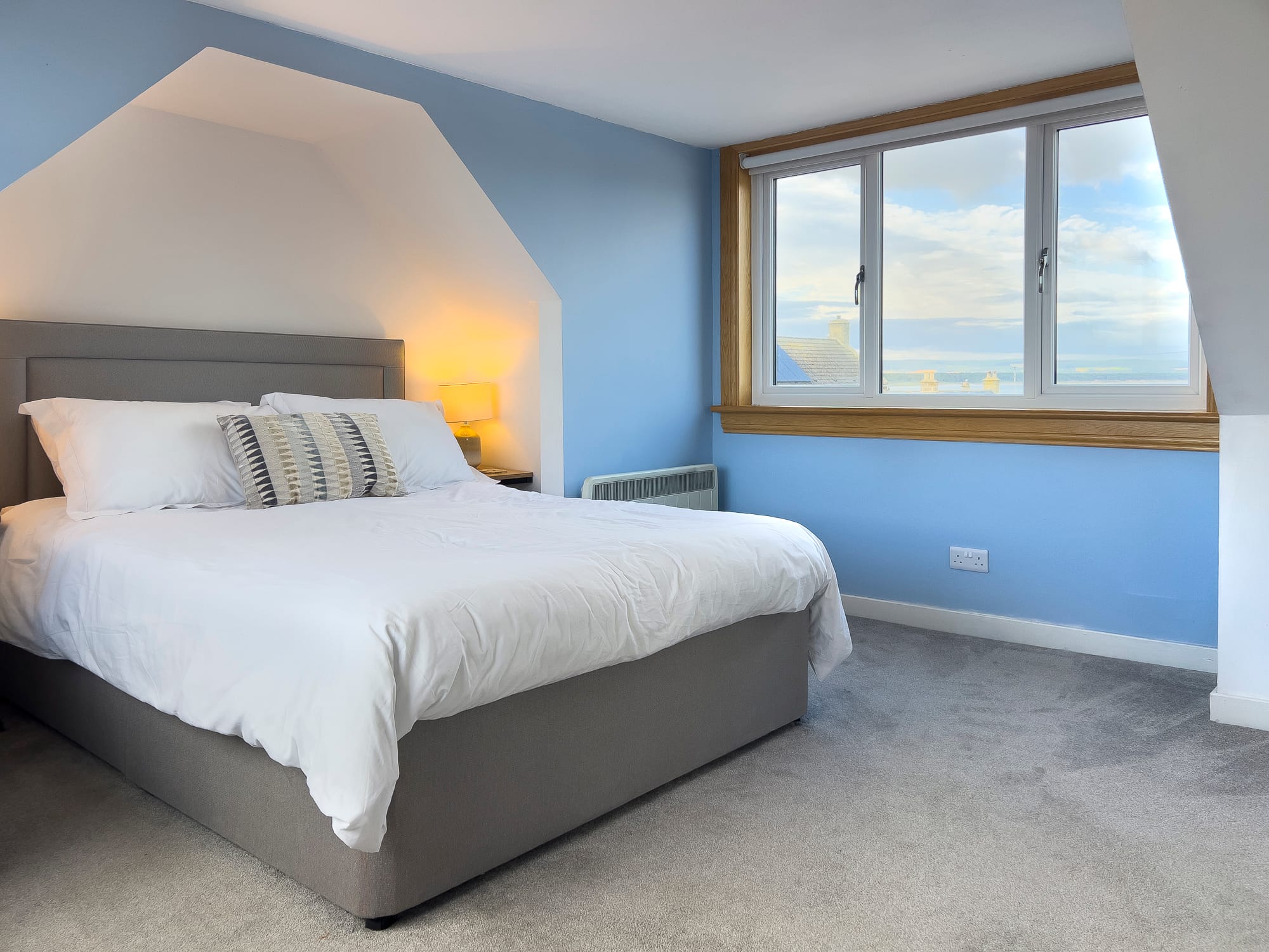 Wide view of the double bedroom — Dunbar Street, Burghead