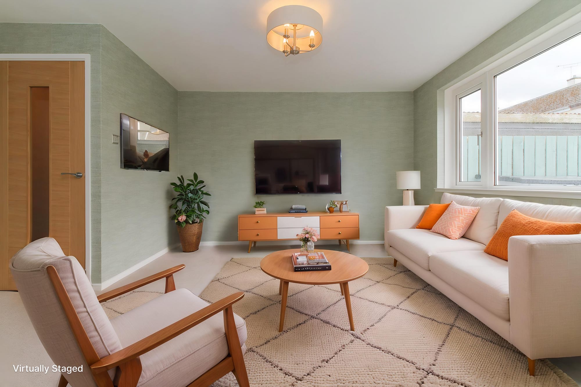 Living room (virtually staged)
