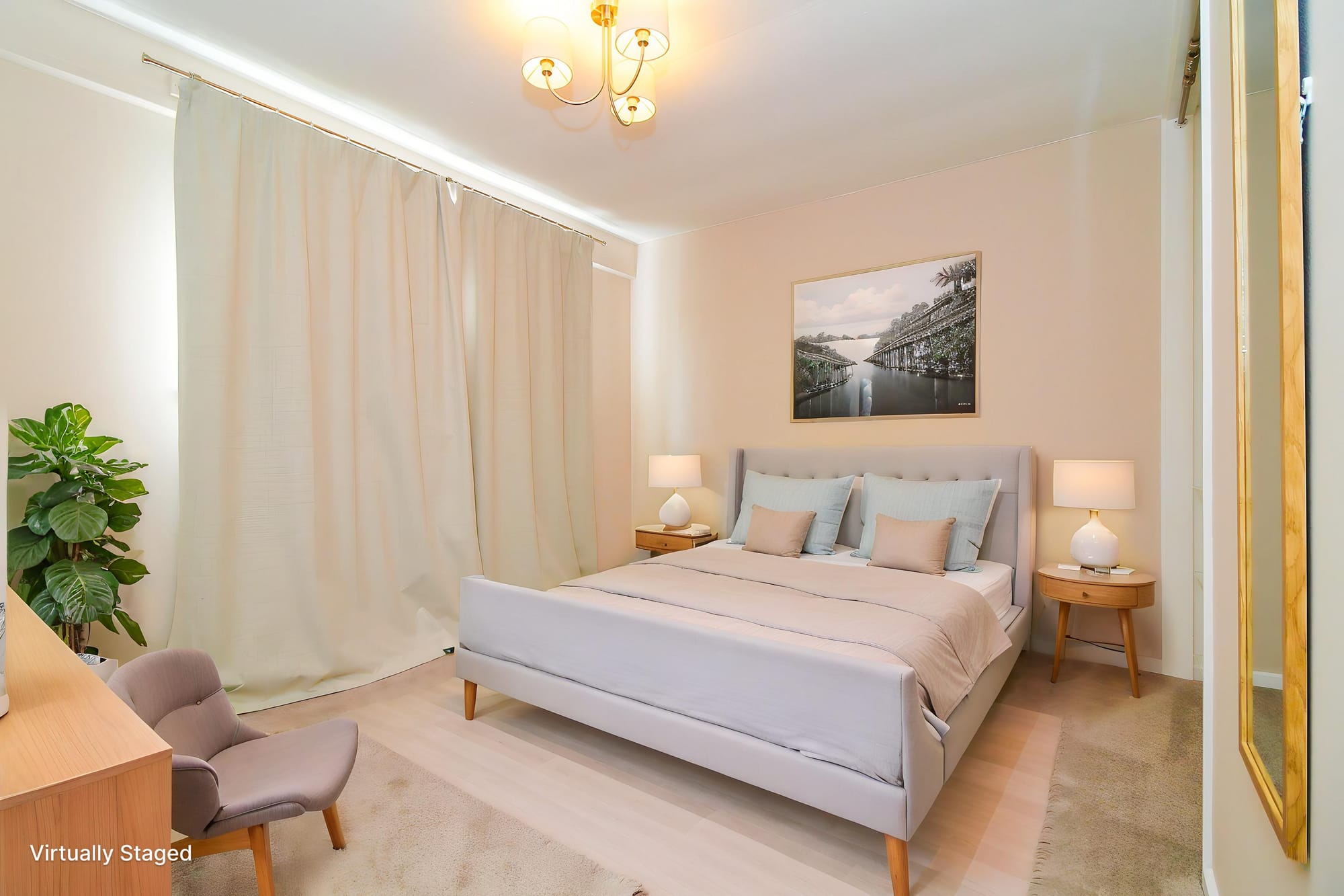 Bedroom (virtually staged)