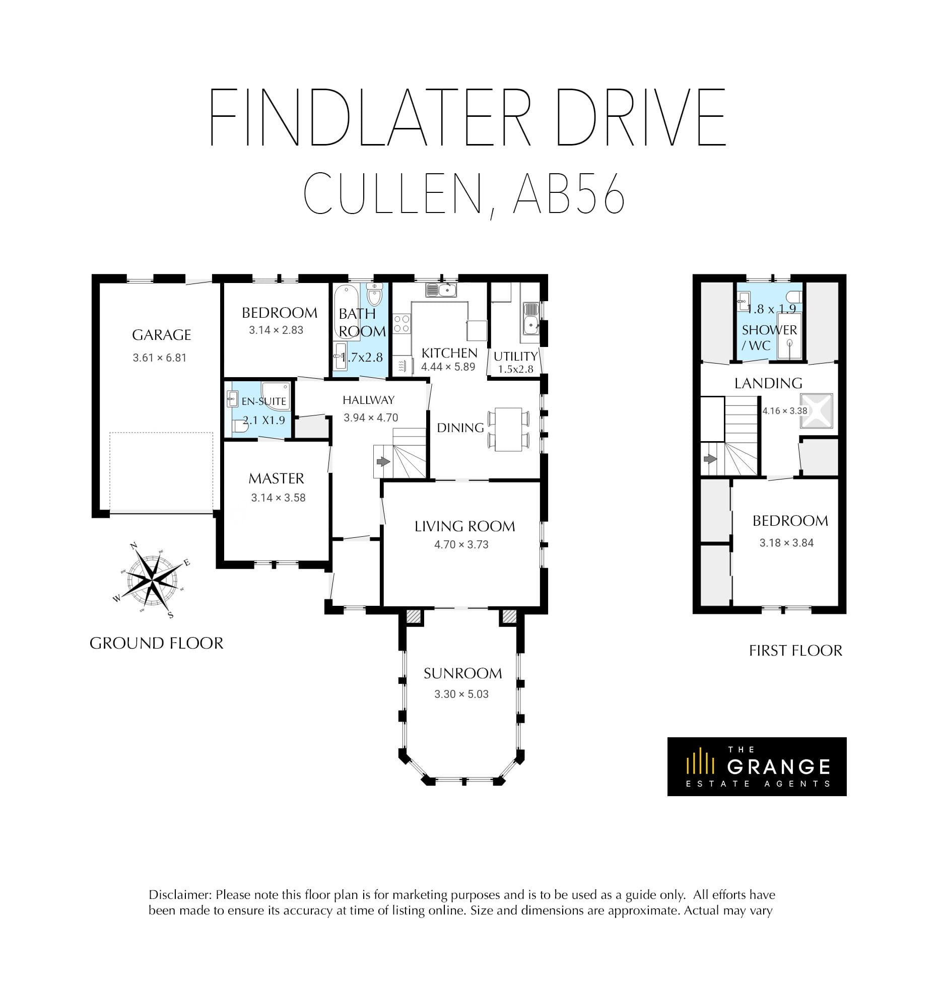 Floor plan of Findlater Drive, Cullen, Ground & first floor