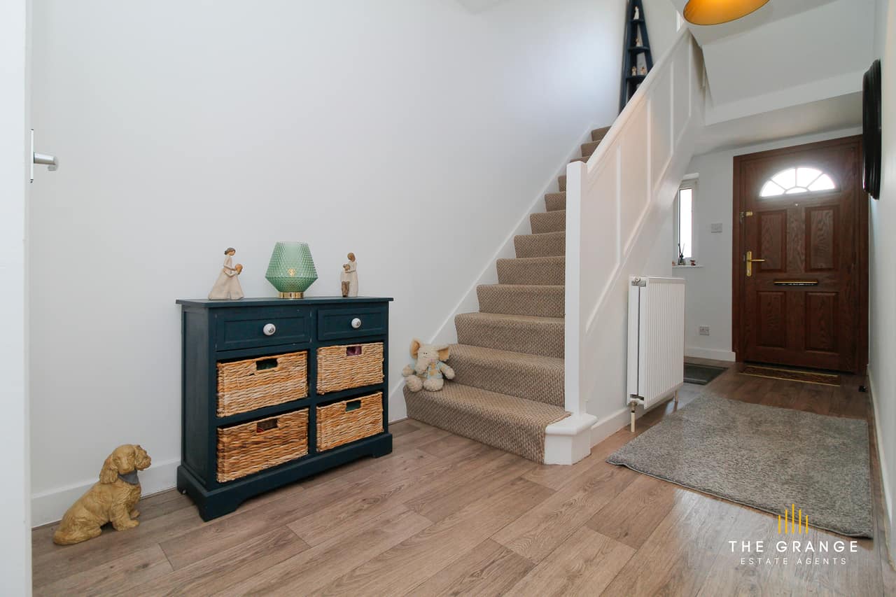 Hallway, stairs and storage