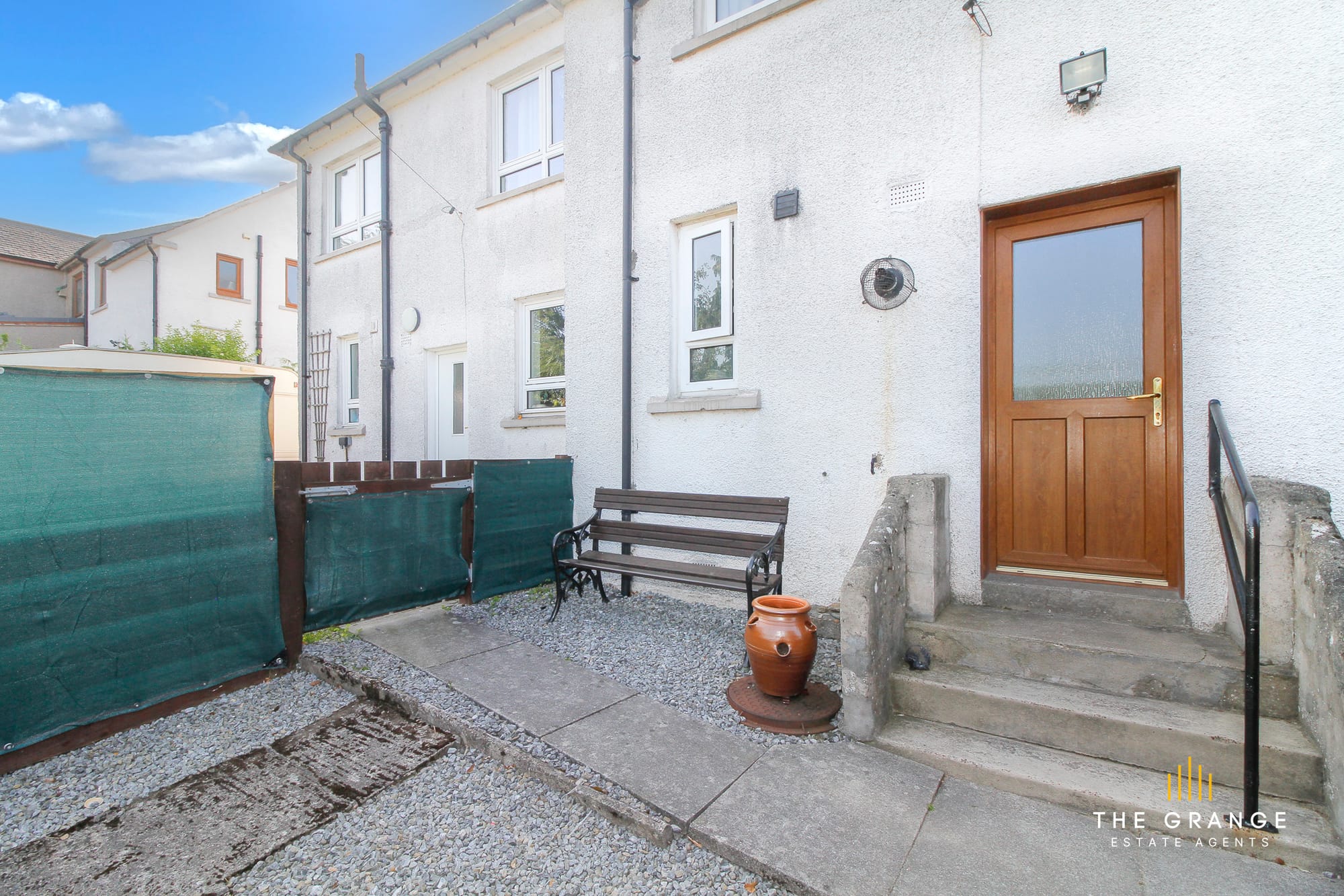 Rear elevation and patio steps