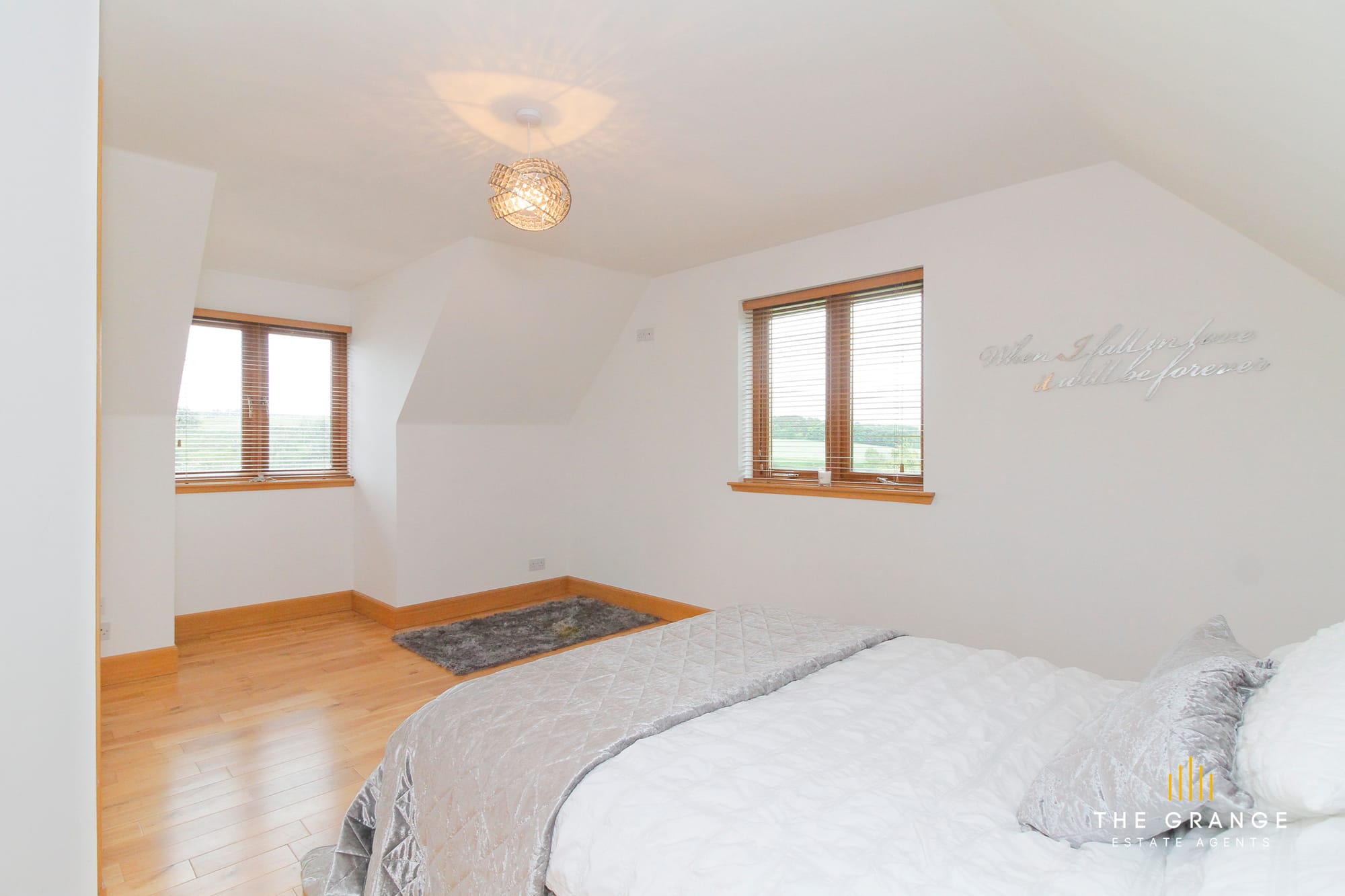 Double bedroom with countryside views