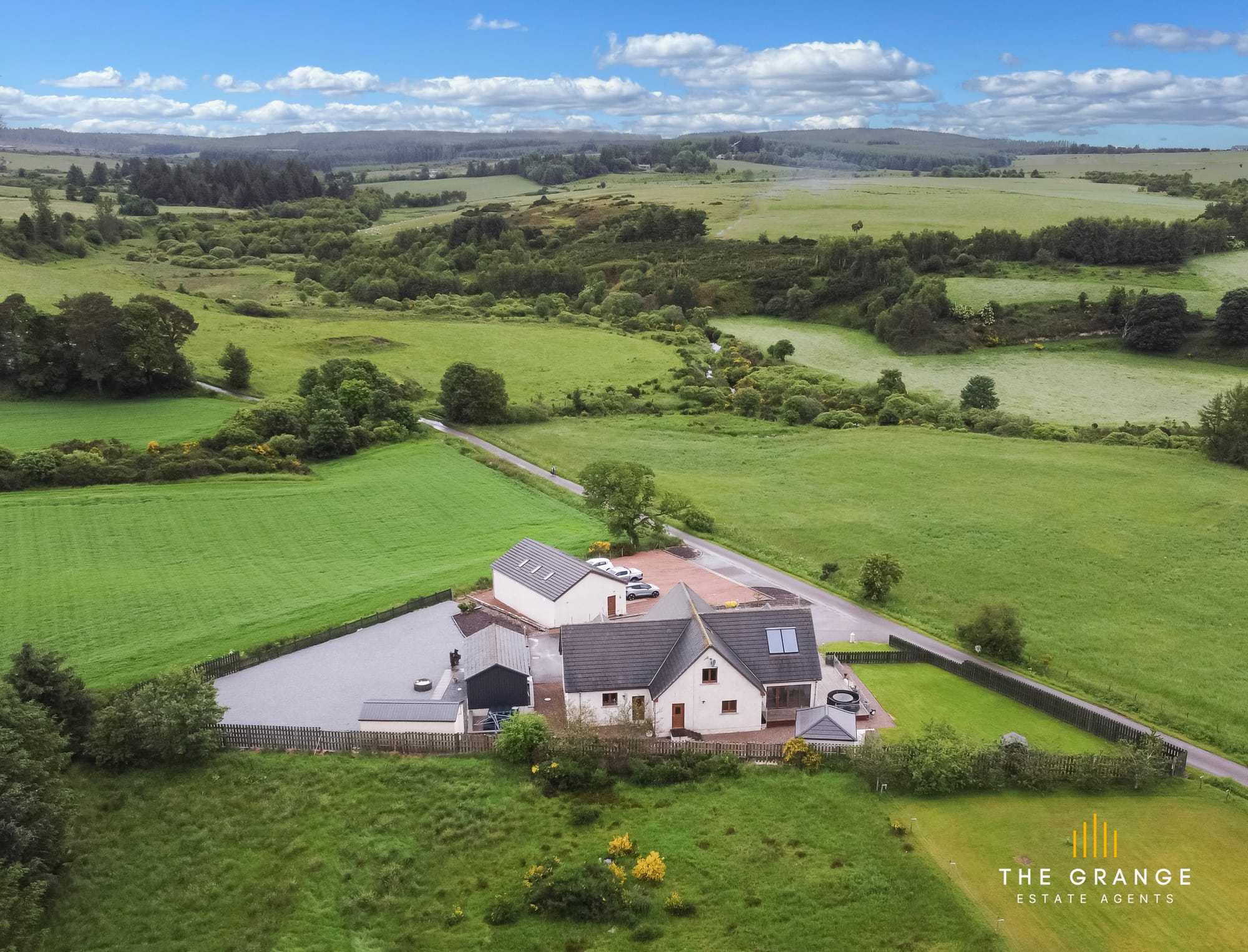 Aerial view over Glen of Newmill