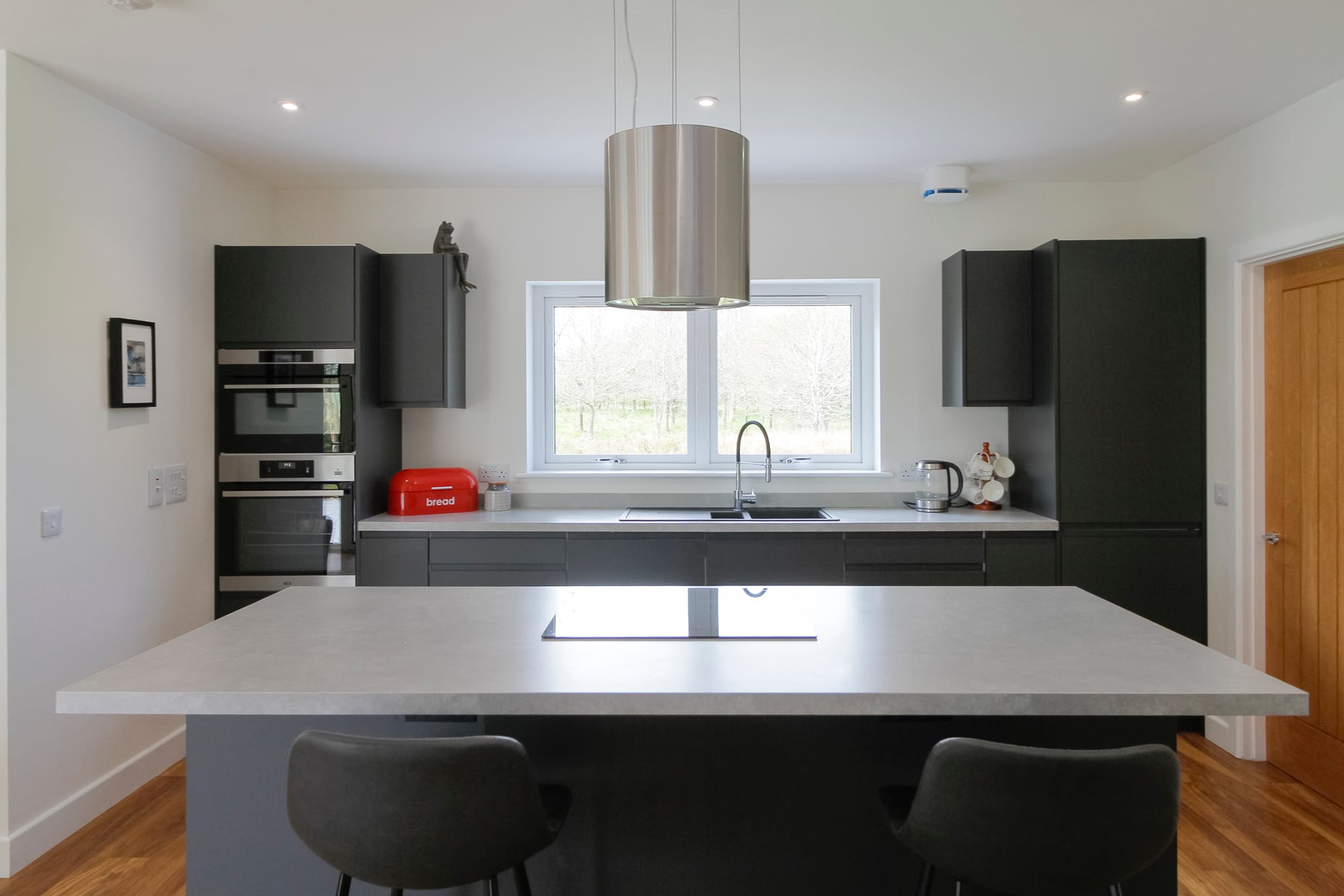 Kitchen and island