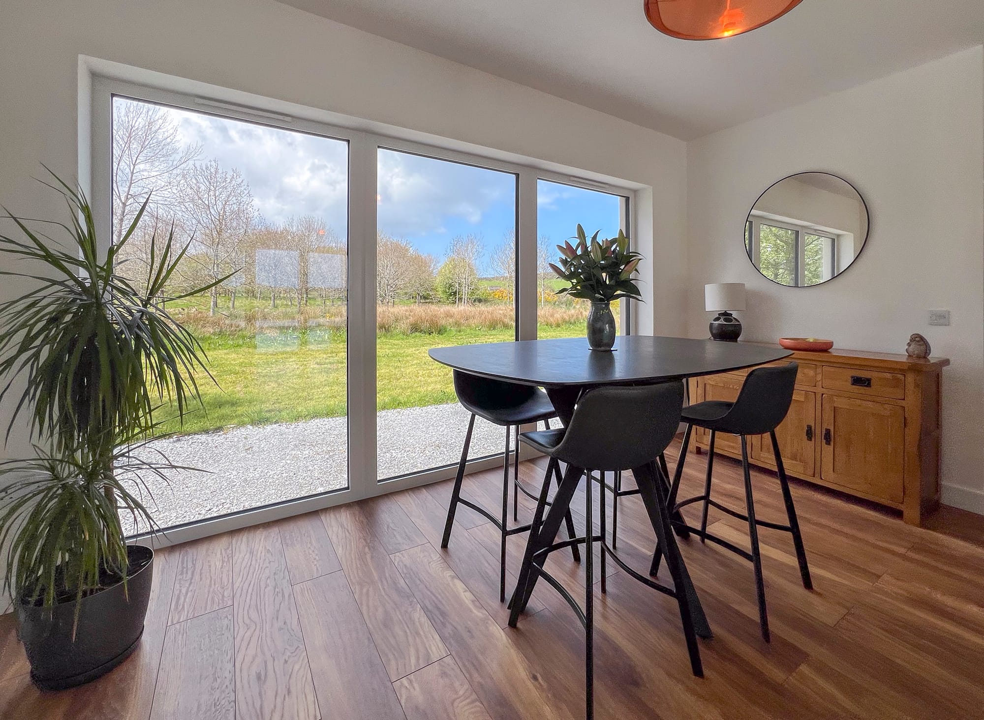 Dining area with garden views