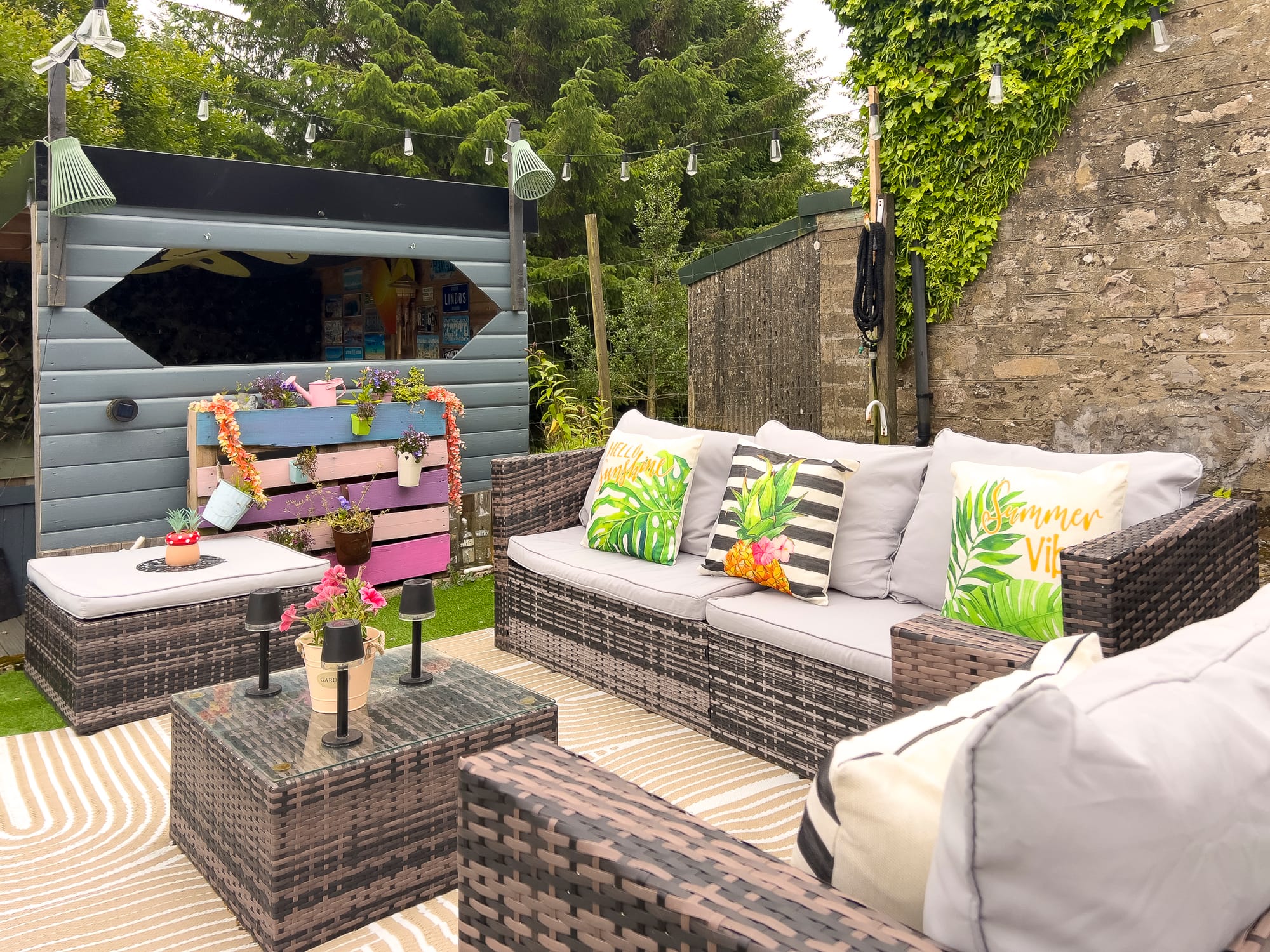 Garden seating area