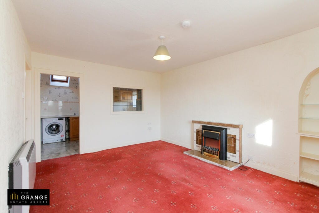 Living room with bay window