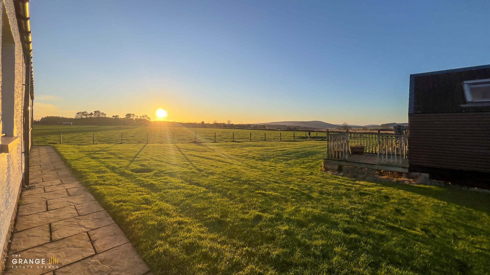 Sunset over the land