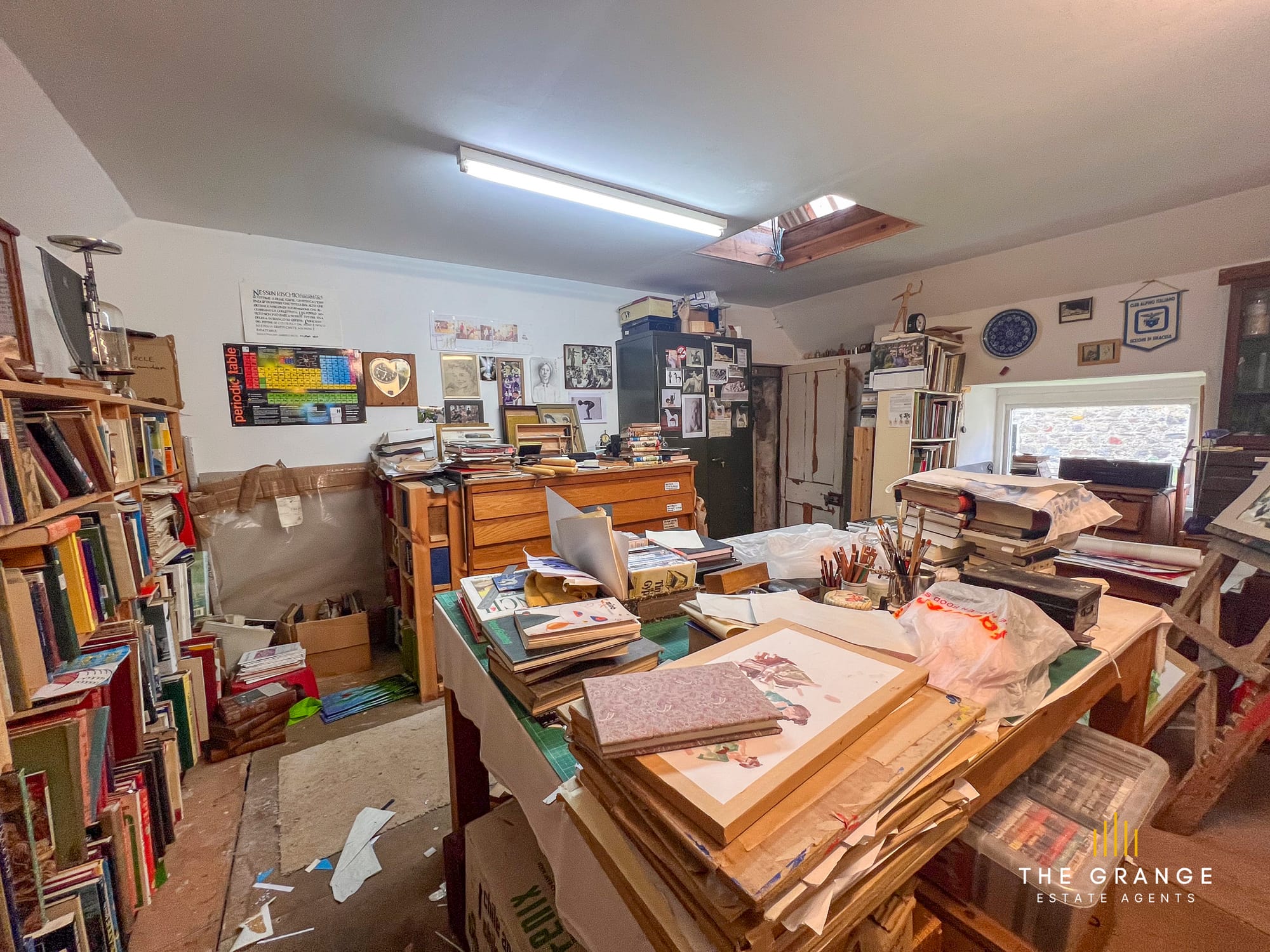 Inside the steading outbuilding