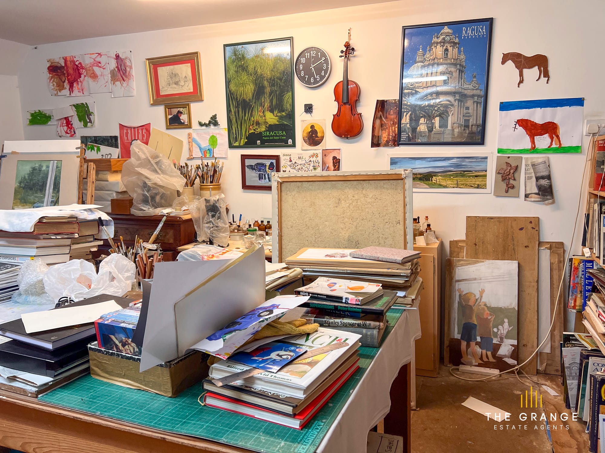 Inside the steading outbuilding