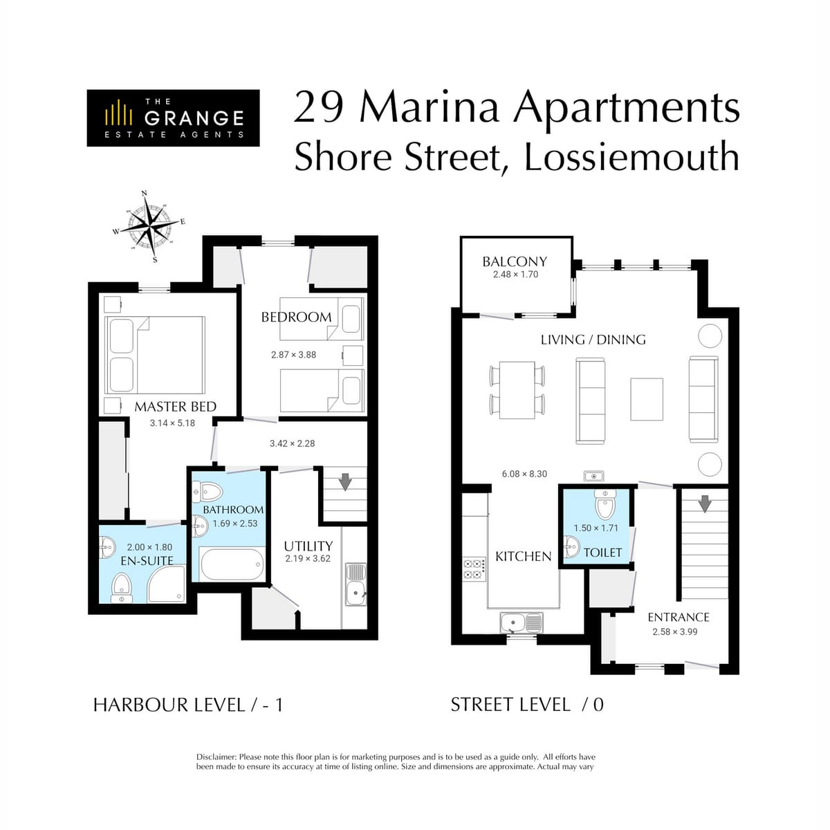 Floor plan of Marina Apartments, Floor plan