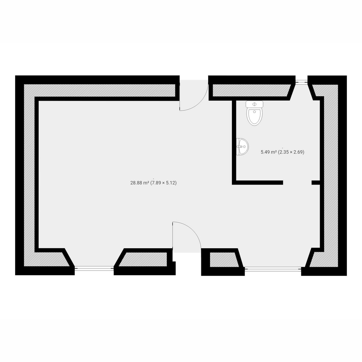 Floor plan of Mid Street, Floor plan