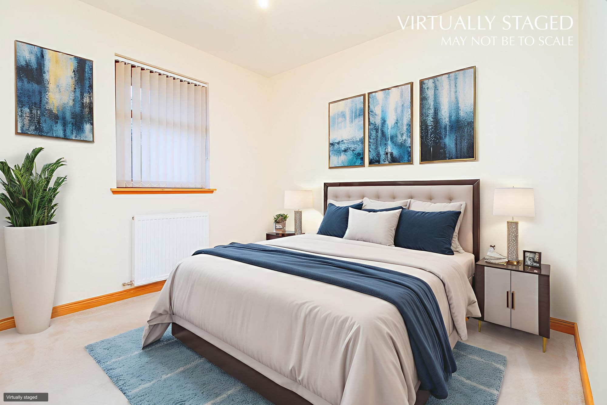 Bedroom (virtually staged)