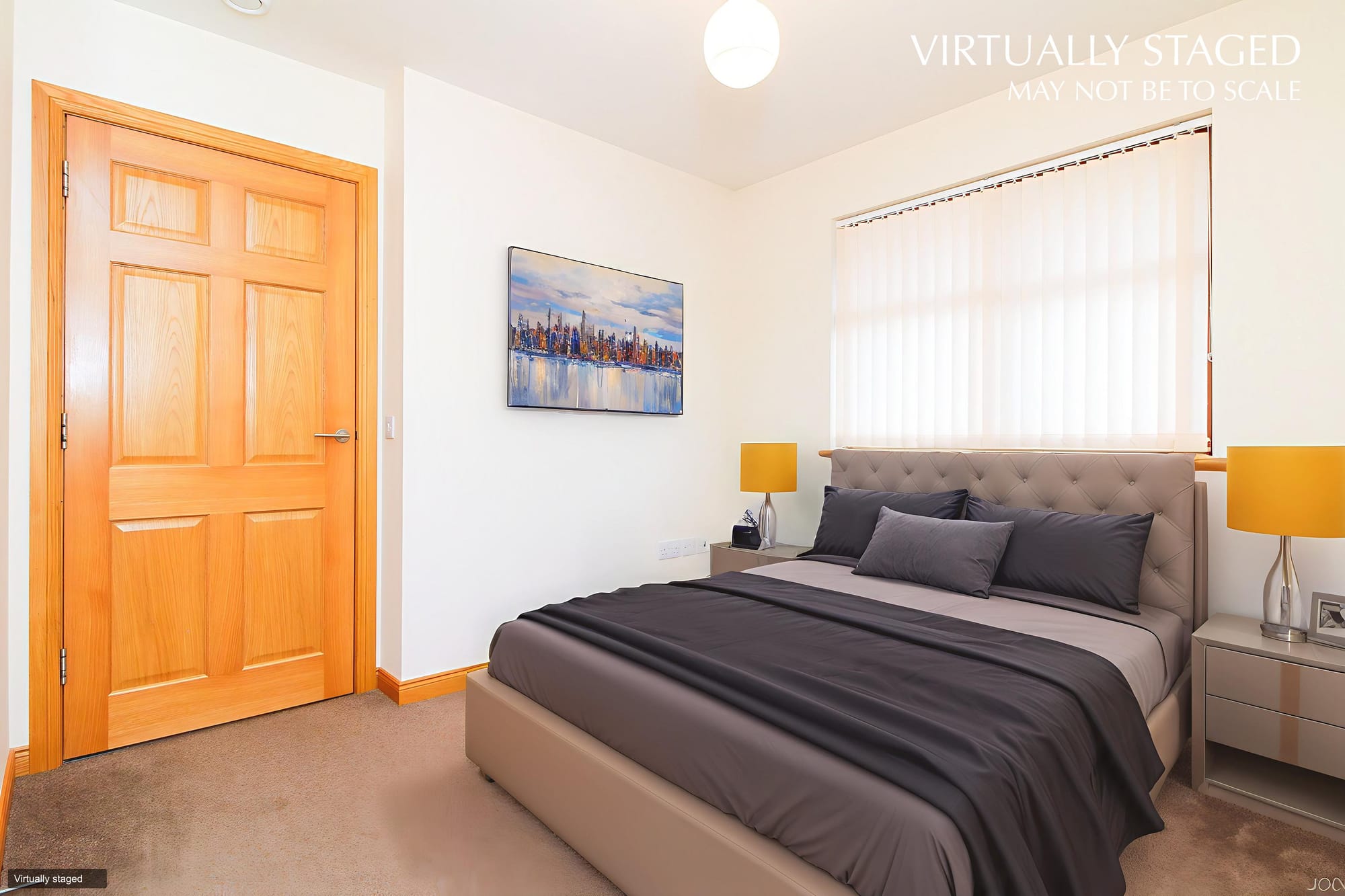 Bedroom (virtually staged)
