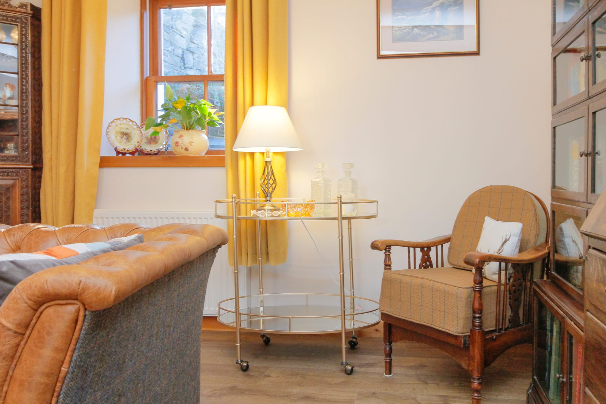Living room with period features