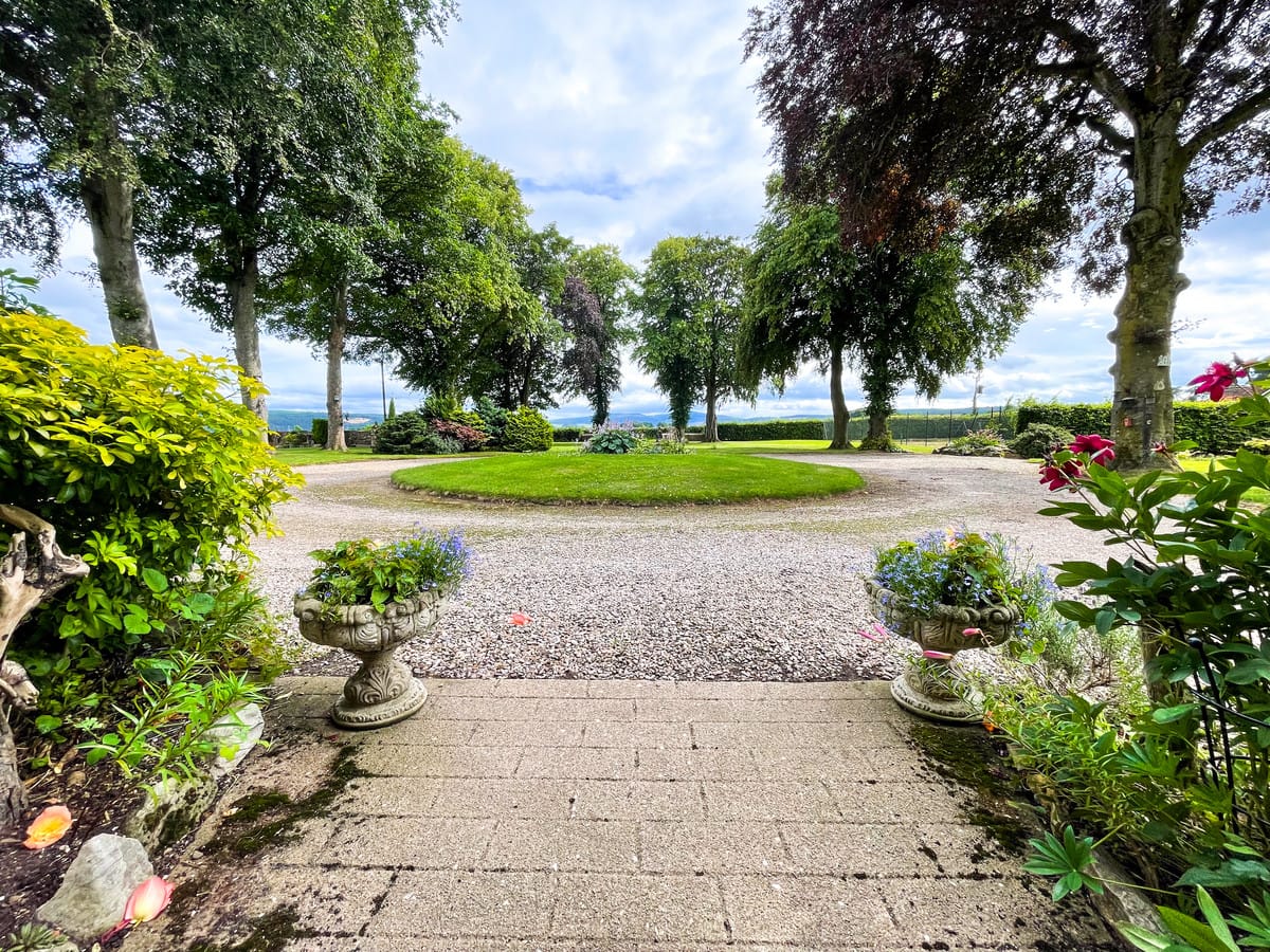 The approach and grounds