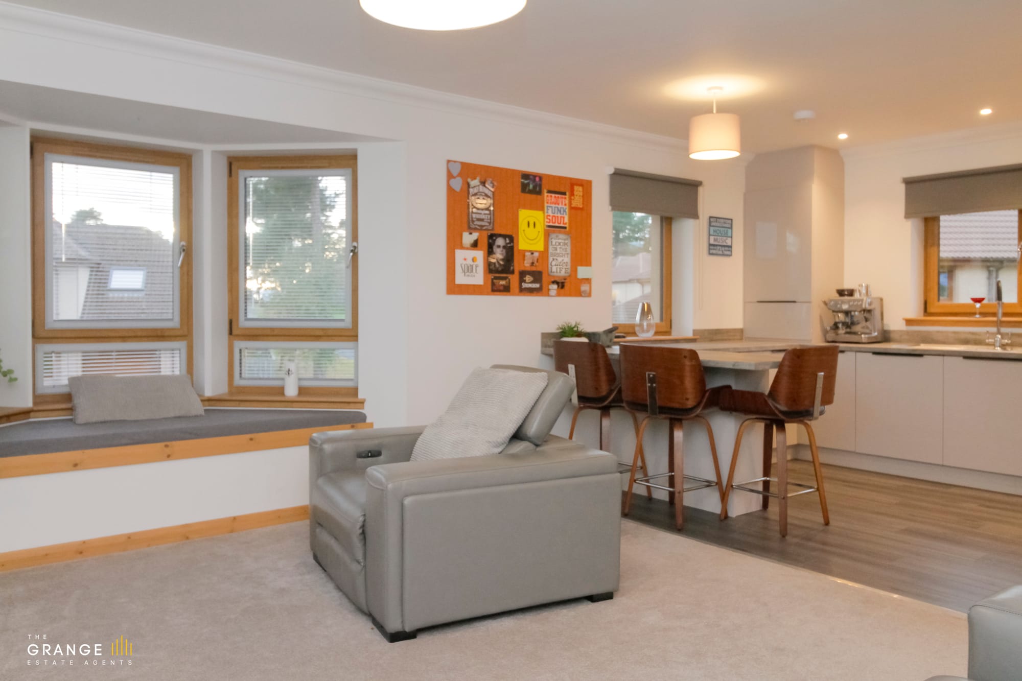 Open-plan living and kitchen