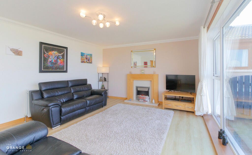 Living room with fireplace