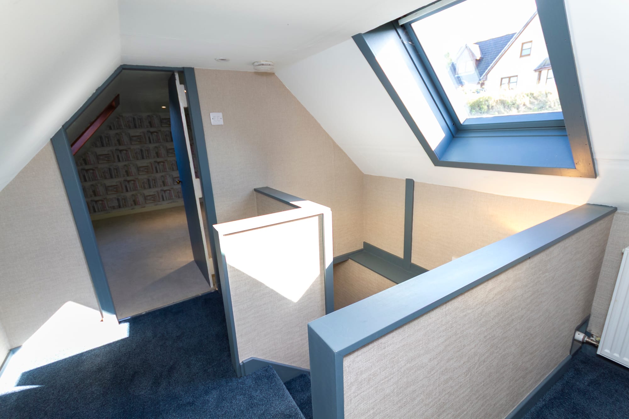 Attic landing and stair