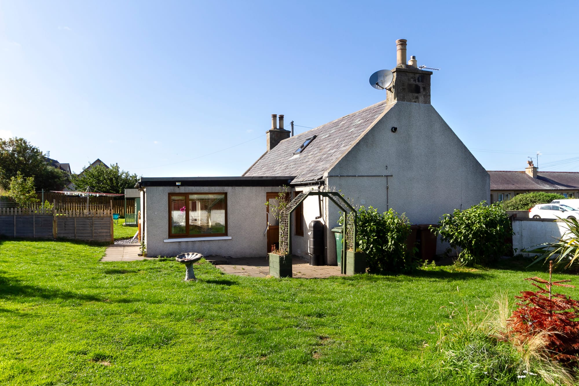 The rear of the house and its garden