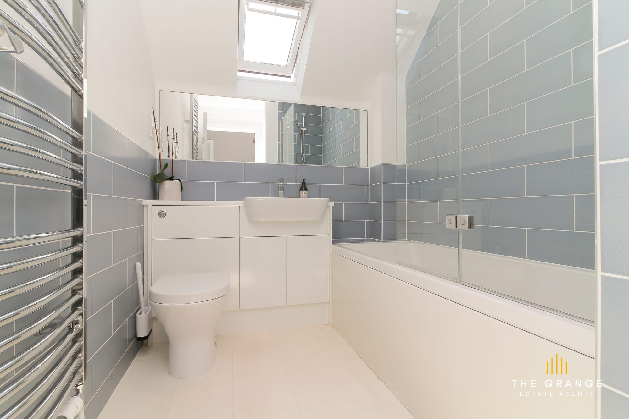 Family bathroom, with bath and skylight