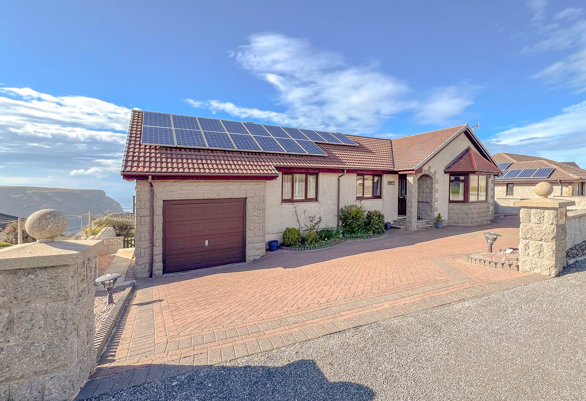 Rear elevation and patio