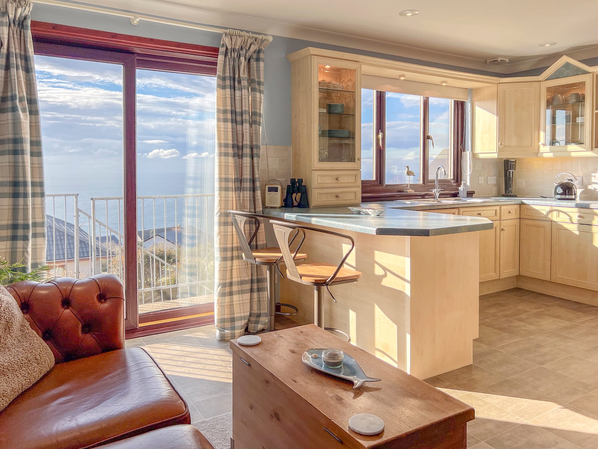 Kitchen island and open-plan living