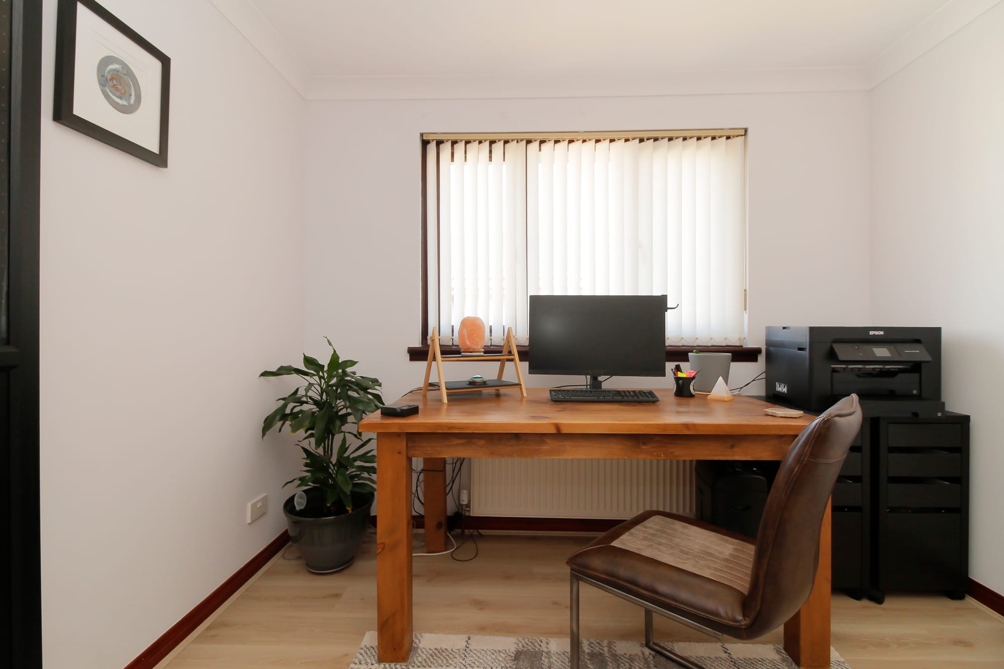 Bedroom used as a home office