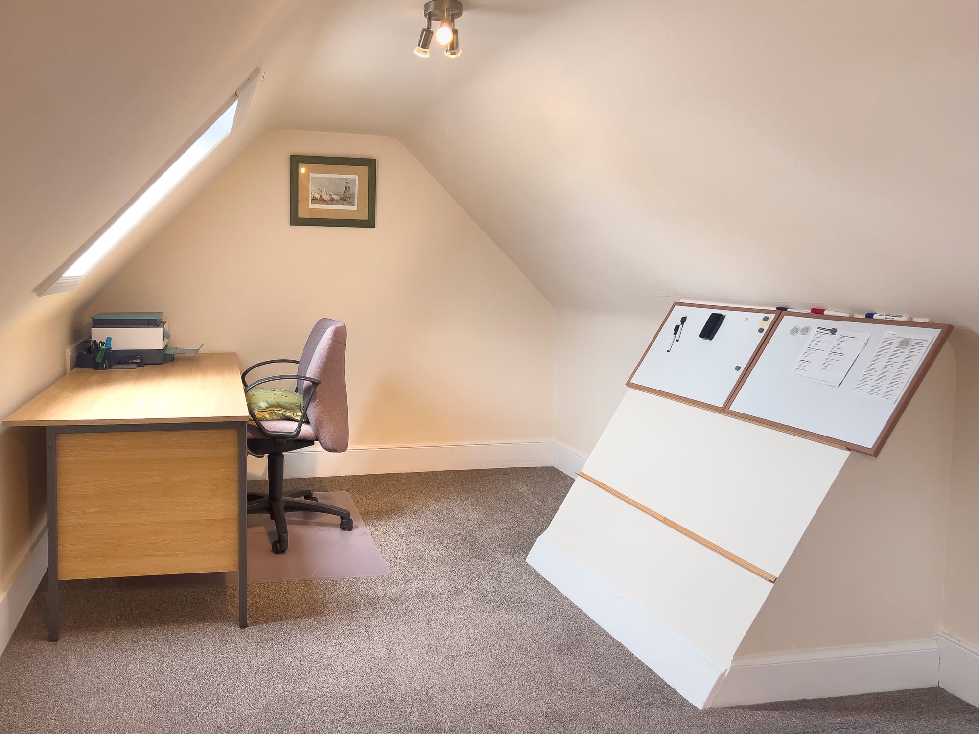 Attic office over the kitchen