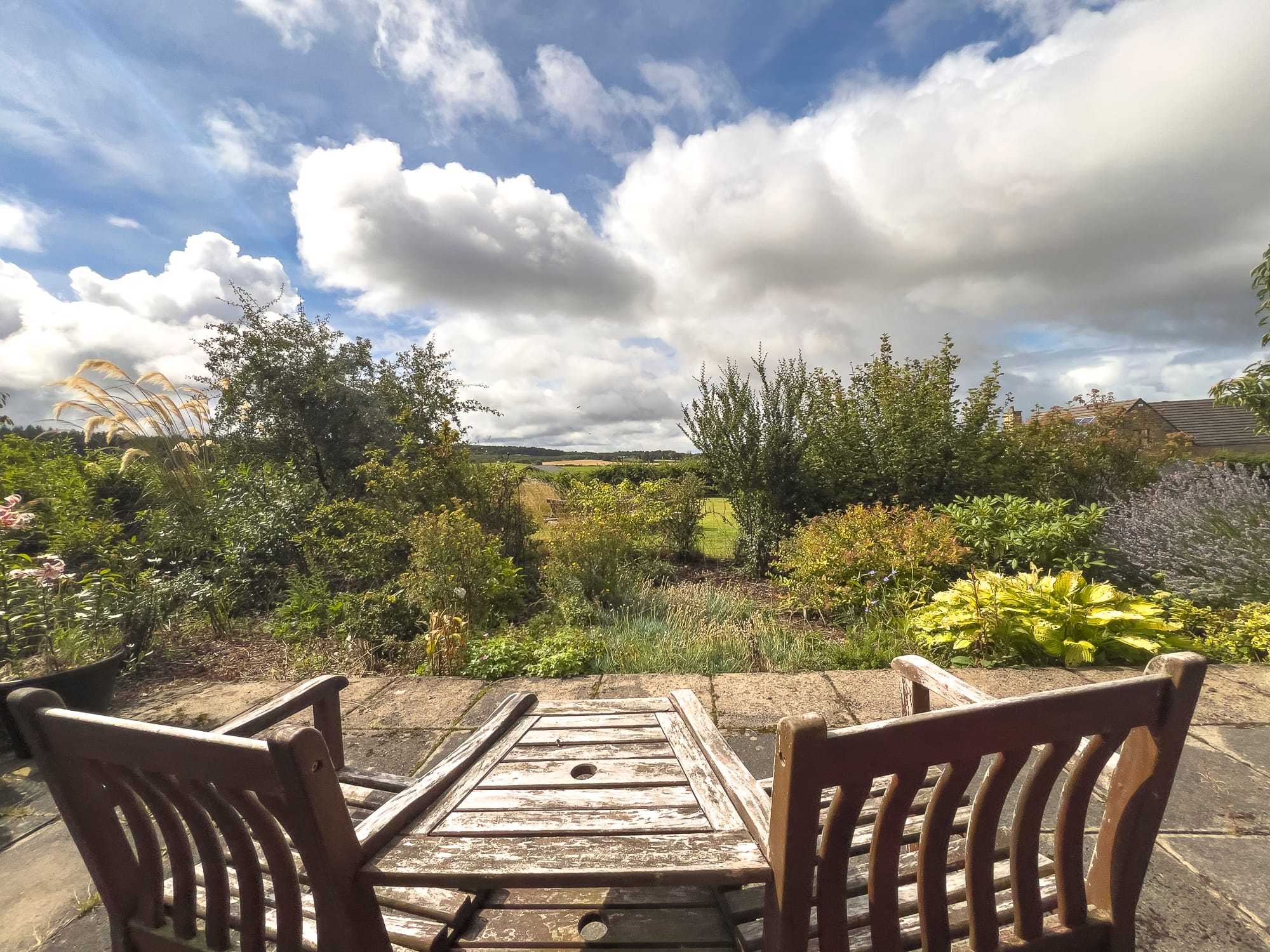 Garden terrace with open views